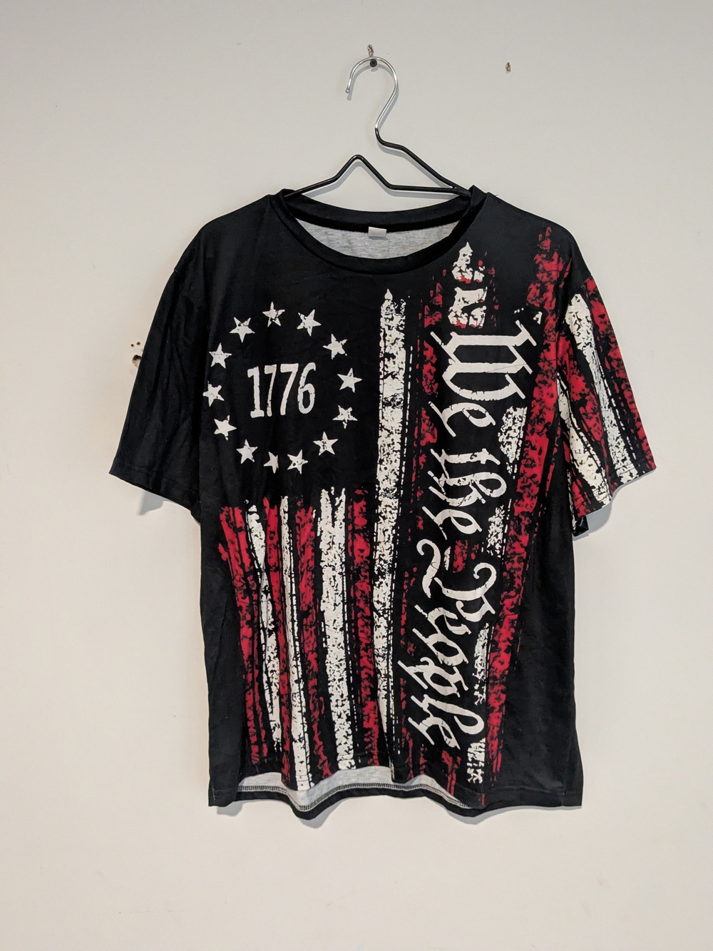 Black USA Patriotic We The People Adults Shirt Size XXL
